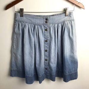 Harper blue ombre skirt with pockets, sz M